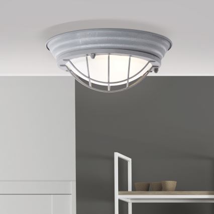 Brilliant - Plafoniera TYPHOON 1xE27/30W/230V Ø 29 cm grigio