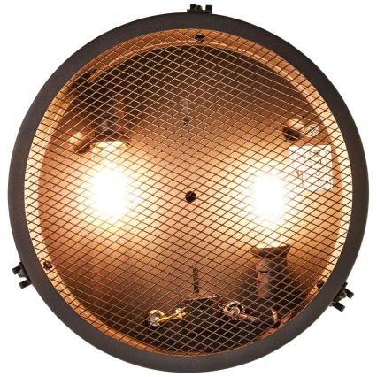 Brilliant - Plafoniera ZOIS 2xE27/28W/230V Ø 34 cm nero