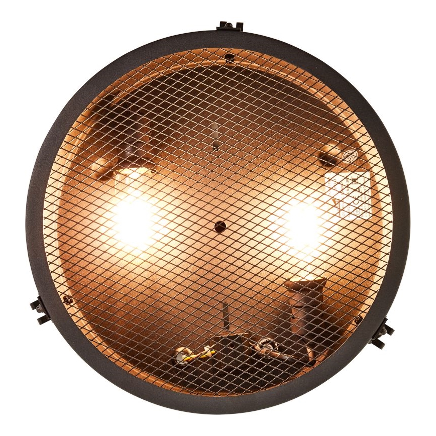 Brilliant - Plafoniera ZOIS 2xE27/28W/230V Ø 34 cm nero