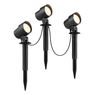 Brilliant - Set da 3 lampade LED da esterno KAMARA LED/8,5W/230V IP44 nere