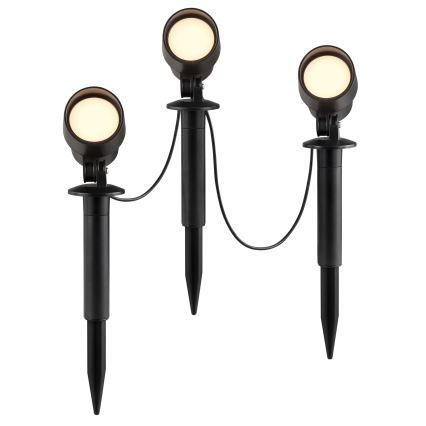 Brilliant - Set da 3 lampade LED da esterno KAMARA LED/8,5W/230V IP44 nere