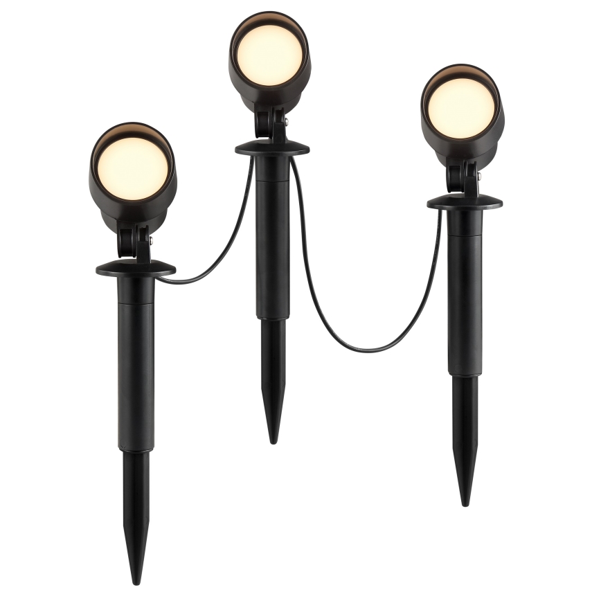 Brilliant - Set da 3 lampade LED da esterno KAMARA LED/8,5W/230V IP44 nere