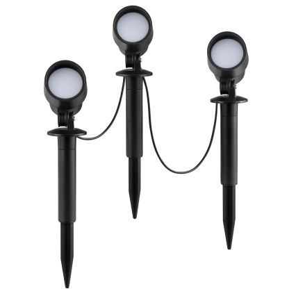 Brilliant - Set da 3 lampade LED da esterno KAMARA LED/8,5W/230V IP44 nere