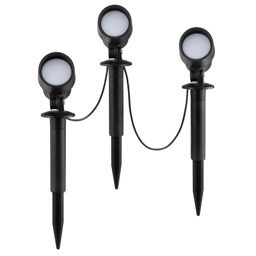 Brilliant - Set da 3 lampade LED da esterno KAMARA LED/8,5W/230V IP44 nere
