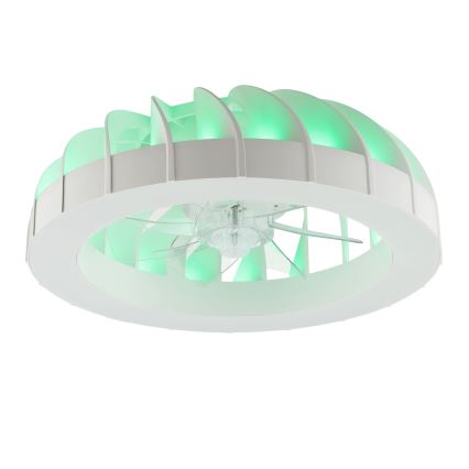 Brilliant - Ventilatore da soffitto dimmerabile LED RGBW con luce FANORA LED/30W/230V 2700-6500K diam. 46 cm bianco + telecomando