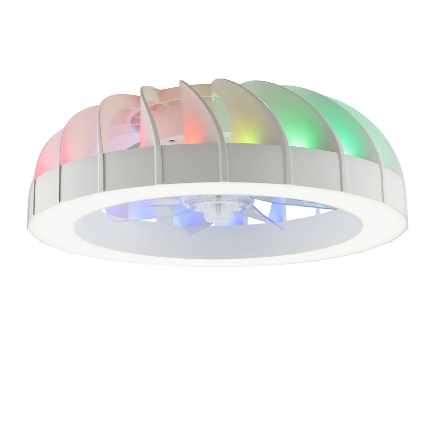 Brilliant - Ventilatore da soffitto dimmerabile LED RGBW con luce FANORA LED/30W/230V 2700-6500K diam. 46 cm bianco + telecomando