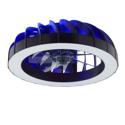 Brilliant - Ventilatore da soffitto dimmerabile LED RGBW con luce FANORA LED/30W/230V 2700-6500K diam. 46 cm nero + telecomando