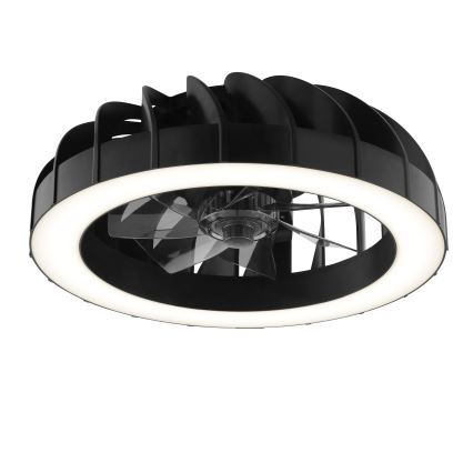 Brilliant - Ventilatore da soffitto dimmerabile LED RGBW con luce FANORA LED/30W/230V 2700-6500K diam. 46 cm nero + telecomando