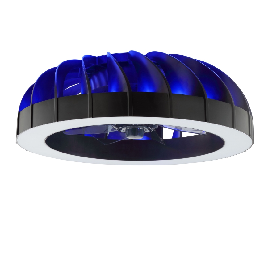 Brilliant - Ventilatore da soffitto dimmerabile LED RGBW con luce FANORA LED/30W/230V 2700-6500K diam. 46 cm nero + telecomando