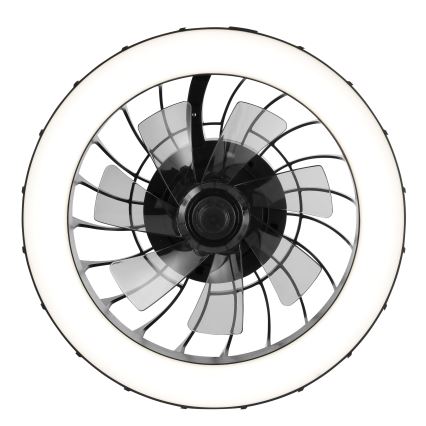 Brilliant - Ventilatore da soffitto dimmerabile LED RGBW con luce FANORA LED/30W/230V 2700-6500K diam. 46 cm nero + telecomando