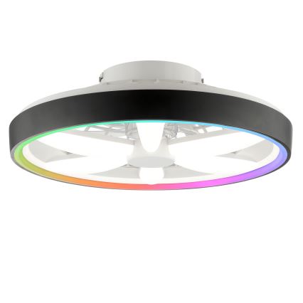 Brilliant - Ventilatore da soffitto dimmerabile LED RGBW con luce GAIANO LED/48W/230V 2700-6500K nero + telecomando
