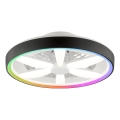 Brilliant - Ventilatore da soffitto dimmerabile LED RGBW con luce GAIANO LED/48W/230V 2700-6500K nero + telecomando