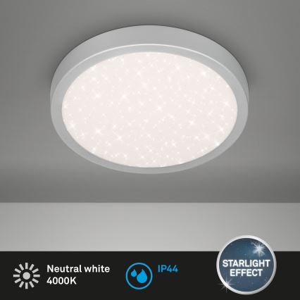 Brilo 3649-014 - Plafoniera LED da bagno RUNA LED/18,5W/230V IP44 argento