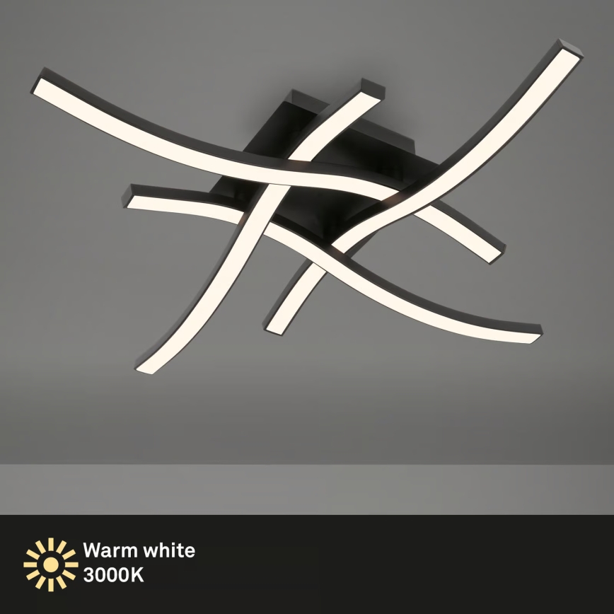 Brilo 3677-045 - Plafoniera LED/14,4W/230V nera