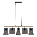 Brilo 4078-054 - Lampadario sospeso con cavo WOOD & STYLE 5xE27/60W/230V