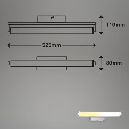 Brilo - Applique a LED dimmerabile LED/18W/230V 2700-4000K argento