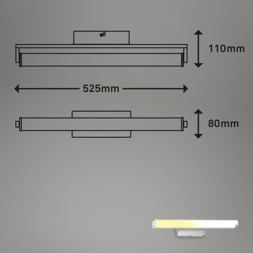 Brilo - Applique a LED dimmerabile LED/18W/230V 2700-4000K argento