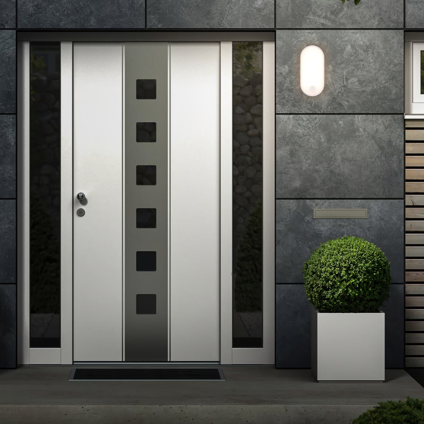 Brilo - Applique da esterno a LED con sensore di movimento e crepuscolare RUCH LED/12W/230V IP65 bianco