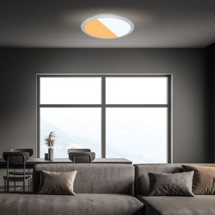 Brilo - LED Bagno Soffitto Lampada CTS LED/21W/230V 3000/4000K IP44 Ø 37 cm Matte cromo