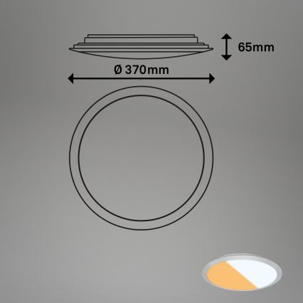 Brilo - LED Bagno Soffitto Lampada CTS LED/21W/230V 3000/4000K IP44 Ø 37 cm Matte cromo