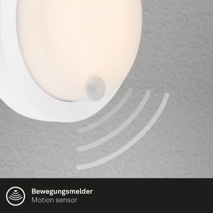 Brilo - Lampada da parete ricaricabile LED per esterni con sensore LED/4W/5V 4400 mAh IP44 bianco