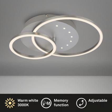 Brilo - Lampada da soffitto LED dimmerabile LED/26W/230V 3000K cromo satinato