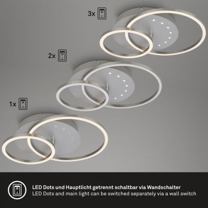 Brilo - Lampada da soffitto LED dimmerabile LED/26W/230V 3000K cromo satinato