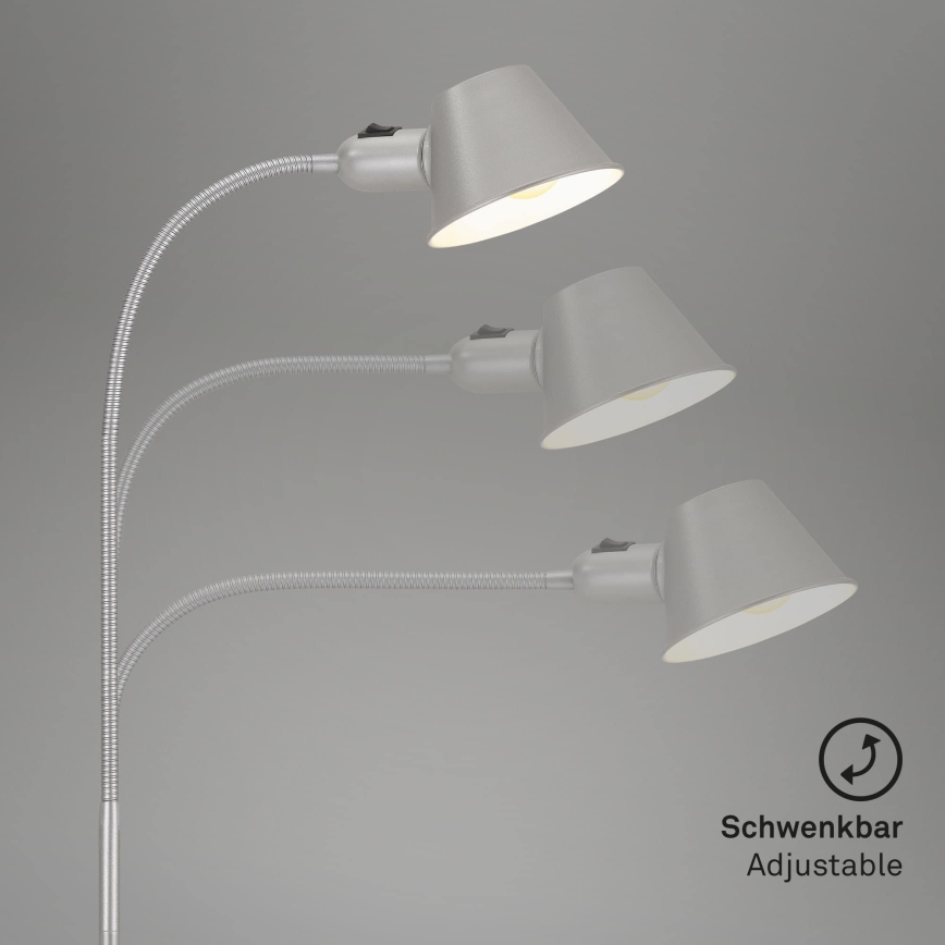 Brilo - Lampada da tavolo 1x E27/10W/230V cromo opaco