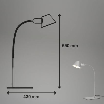 Brilo - Lampada da tavolo 1x E27/10W/230V cromo opaco