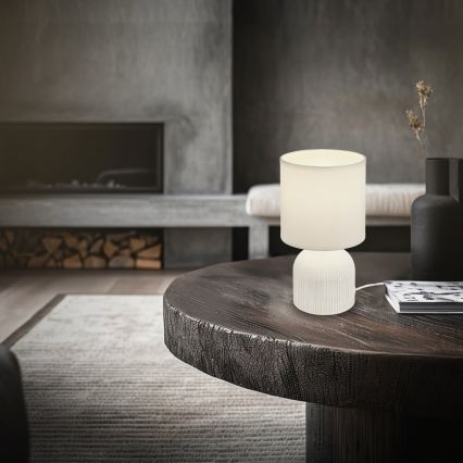 Brilo - Lampada da tavolo INO 1xE14/10W/230V bianca