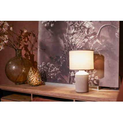 Brilo - Lampada da tavolo INO 1xE14/10W/230V bianca