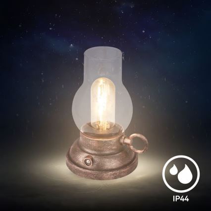 Brilo - Lampada da tavolo LED ricaricabile dimmerabile per esterni KANEA LED/1,5W/5V IP44 1200 mAh bronzo