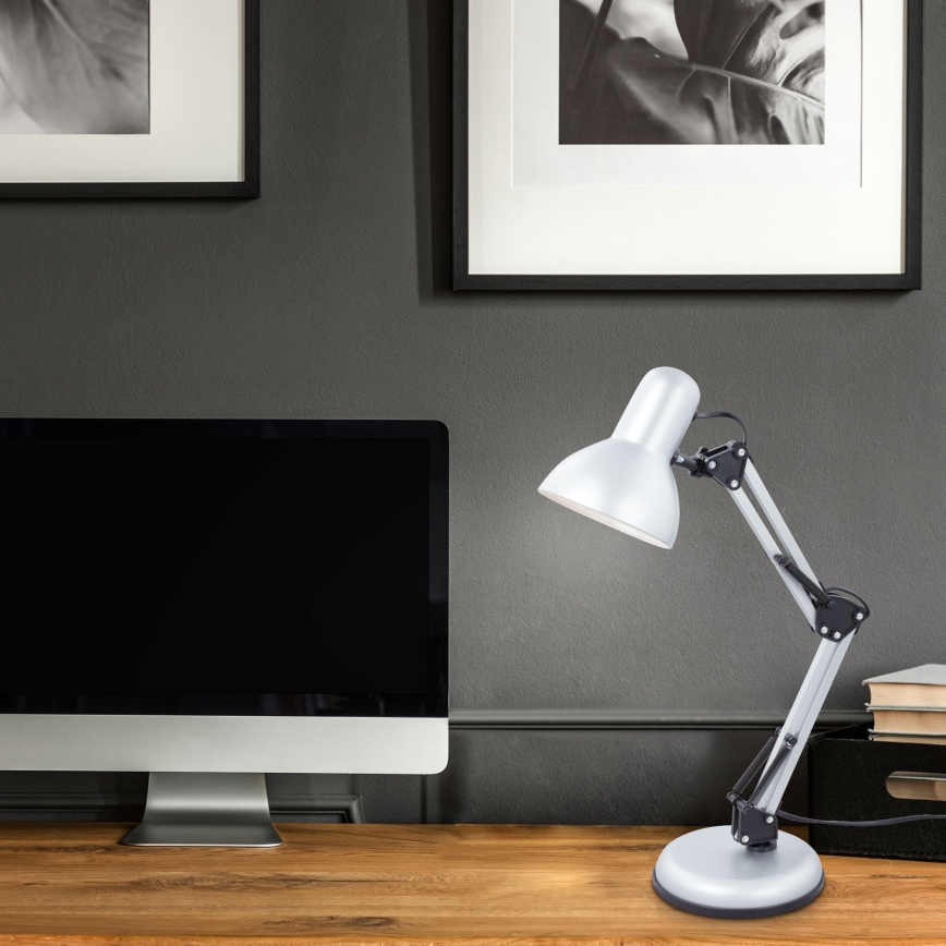 Brilo - Lampada da tavolo PIXA 1xE14/25W/230V, finitura argento