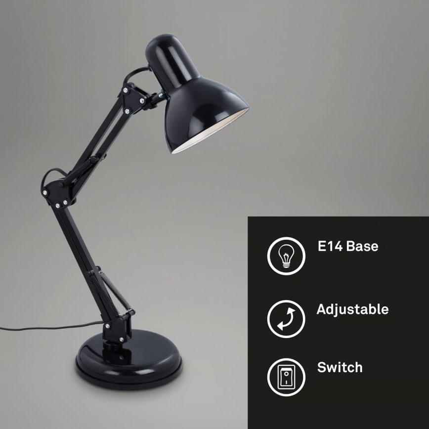 Brilo - Lampada da tavolo PIXA 1xE14/25W/230V nera