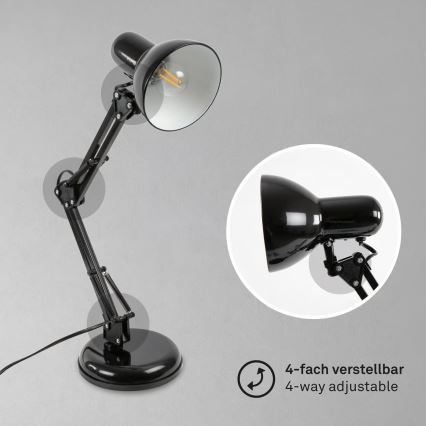 Brilo - Lampada da tavolo PIXA 1xE14/25W/230V nera
