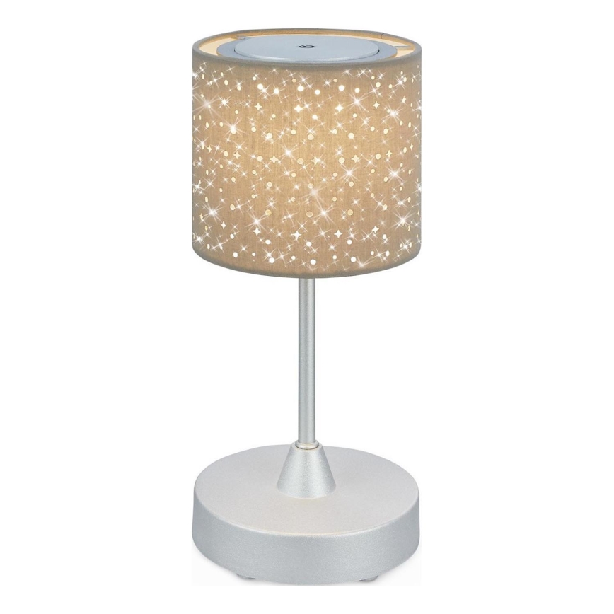 Brilo - Lampada da tavolo ricaricabile da esterno dimmerabile LED LOLE LED/3W/5V 2000mAh IP44 argento/beige