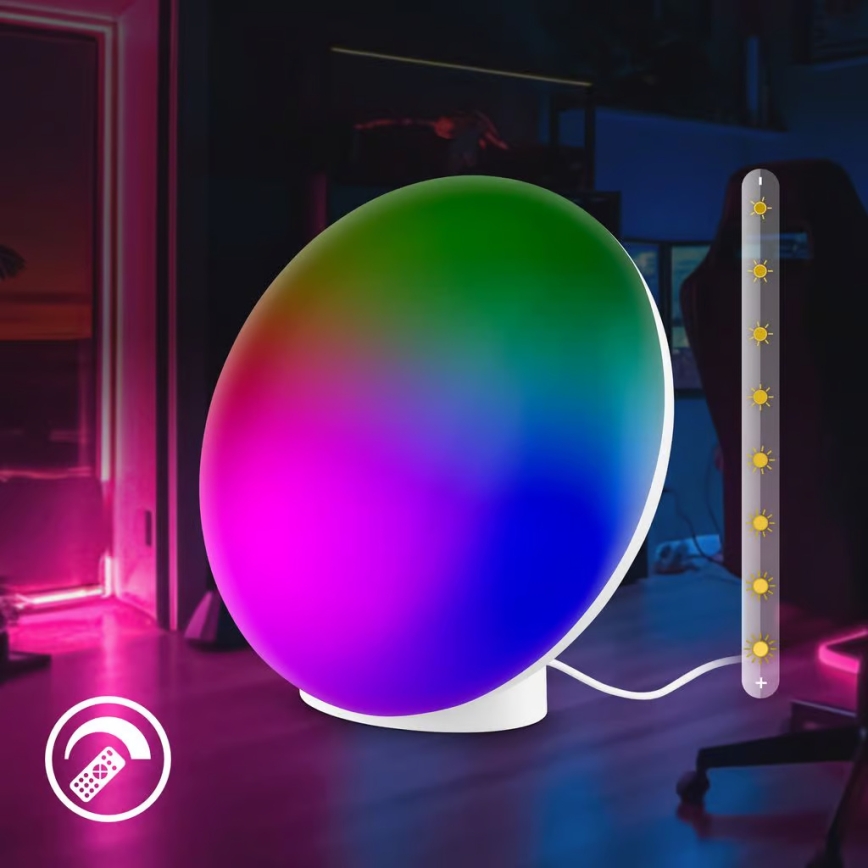 Brilo - Lampada da tavolo ricaricabile LED RGBIC dimmerabile TARA LED/6W/5V 3000-6500K Wi-Fi Tuya + telecomando