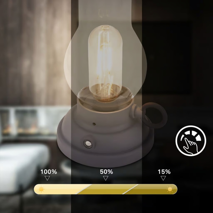 Brilo - Lampada da tavolo ricaricabile LED dimmerabile per esterni KANEA LED/1,5W/5V IP44 1200 mAh antracite