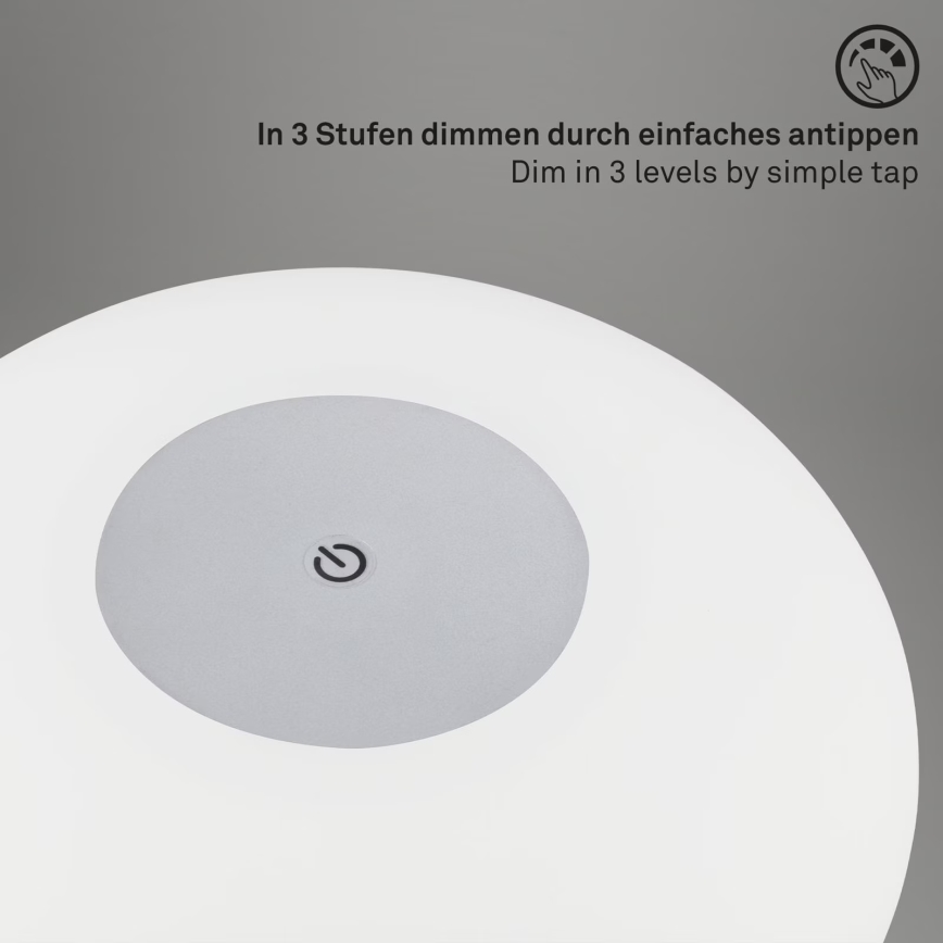 Brilo - Lampada da tavolo ricaricabile LED dimmerabile per esterni OLANA LED/3W/5V IP44