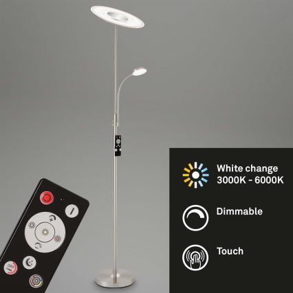 Brilo - Lampada da terra dimmerabile a LED LED/29,5W/230V + LED/3,5W 3000-6000K + telecomando