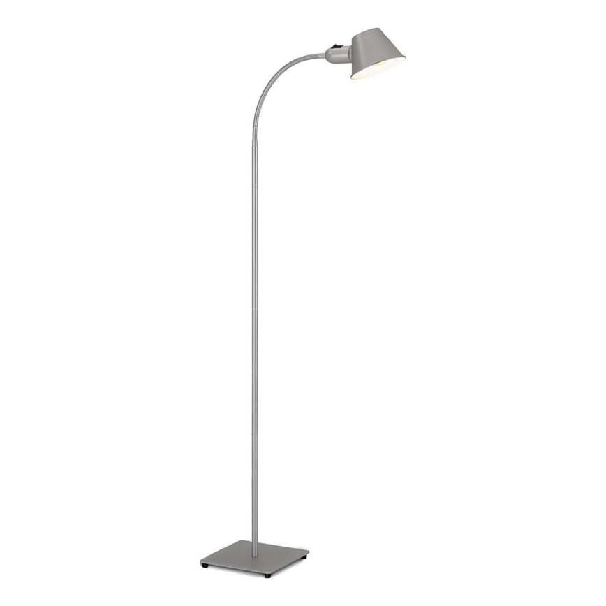 Brilo - Lampada da terra flessibile 1xE27/10W/230V argento