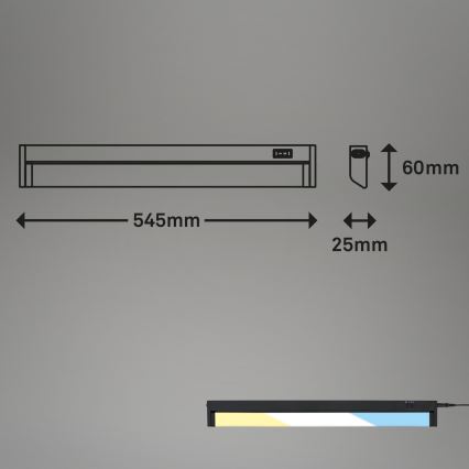 Brilo - Lampada LED sottopensile LED/6,5W/230V 2700/4000/6500K