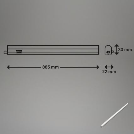 Brilo - Lampada sottopensile LED/10W/230V 4000K 87,3 cm