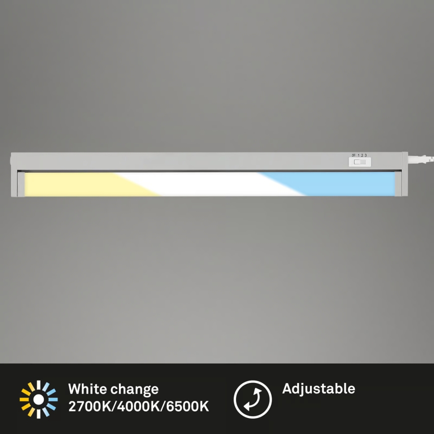 Brilo - Lampada sottopensile LED/6W/230V 2700/4000/6500K 54,5 cm argento