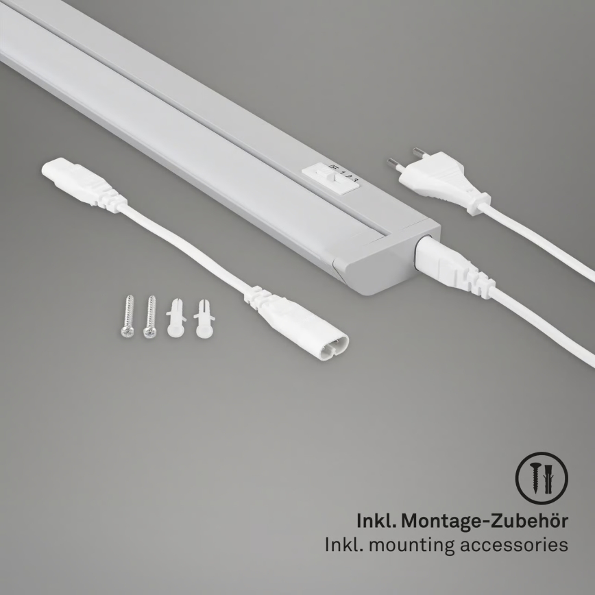 Brilo - Lampada sottopensile LED/6W/230V 2700/4000/6500K 54,5 cm argento