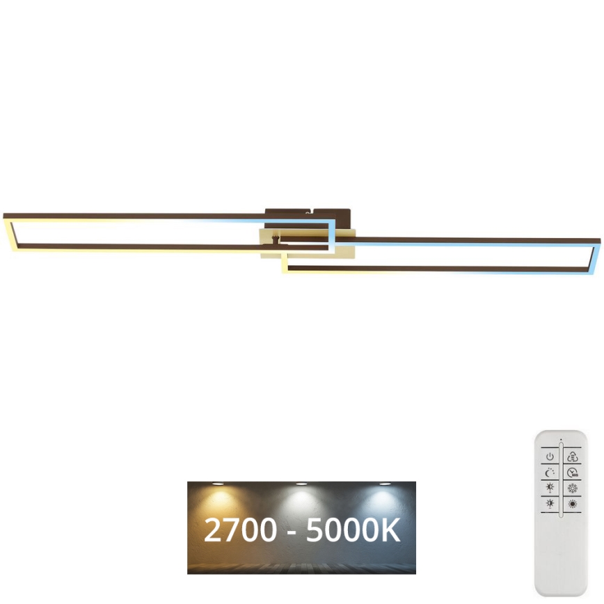 Brilo - Lampadario a plafone LED dimmerabile FRAME 2xLED/20W/230V 2700-5000K + telecomando