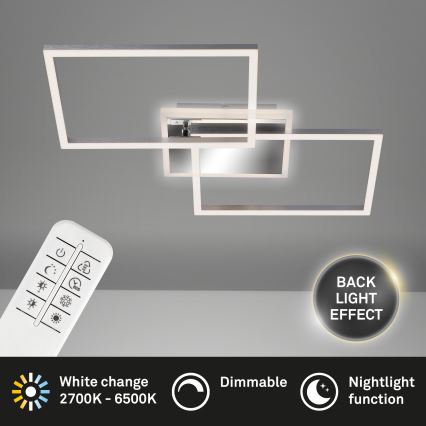 Brilo - Lampadario a plafone LED dimmerabile FRAME 2xLED/20W/230V 2700-6500K + telecomando