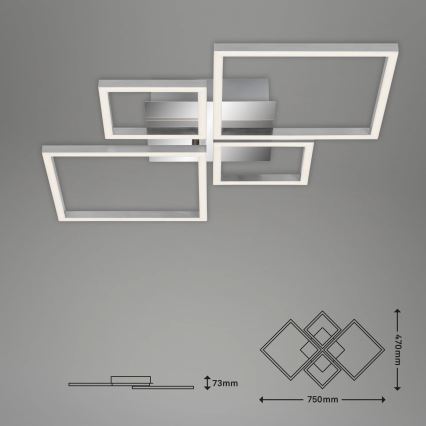 Brilo - Lampadario a plafone LED dimmerabile FRAME LED/44W/230V