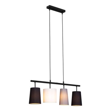 Brilo - Lampadario sospeso su cavo 4xE27/40W/230V nero/grigio/bianco