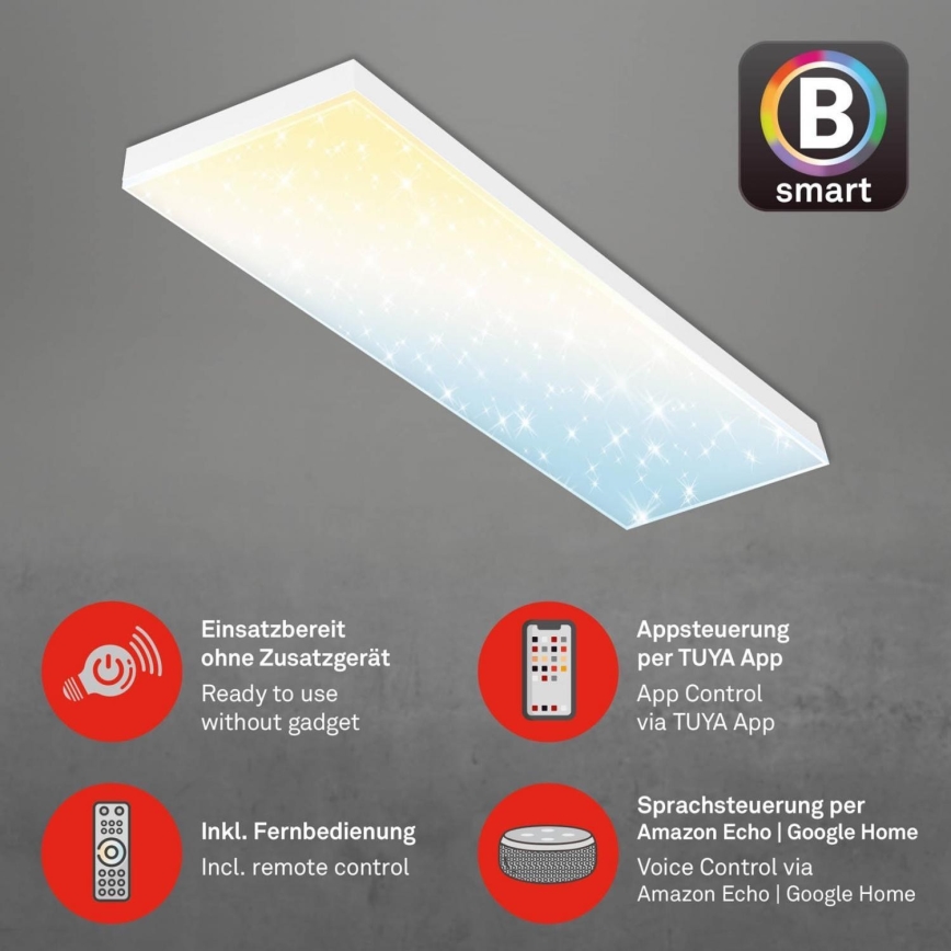 Brilo - LED Pannello fisso dimmerabile FRAMELESS LED/28W/230V 3000-6500K Wi-Fi Tuya + telecomando